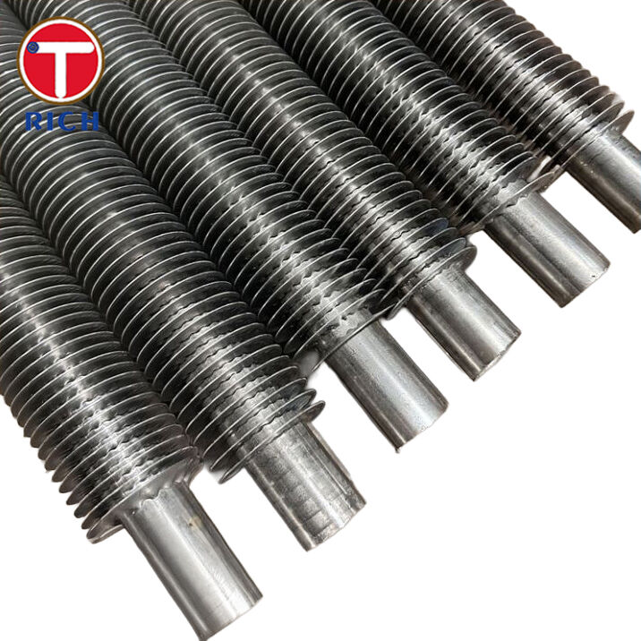 Труба оребренная из легированной стали L-образного профиля, намотанная под натяжением, для теплообменников с улучшенной теплопередачей