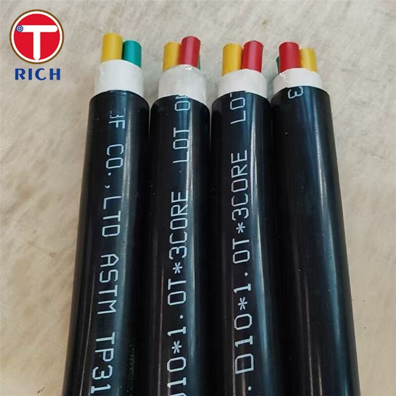 Многоядерная цепная труба из нержавеющей стали с пластмассовым покрытием для судостроения в классах 304L/316L/Duplex 2205 и методах холодного извлечения/горячего проката